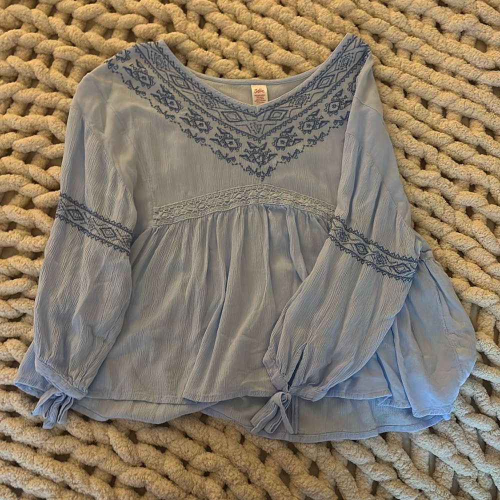 Justice Blue Long Sleeve Blouse